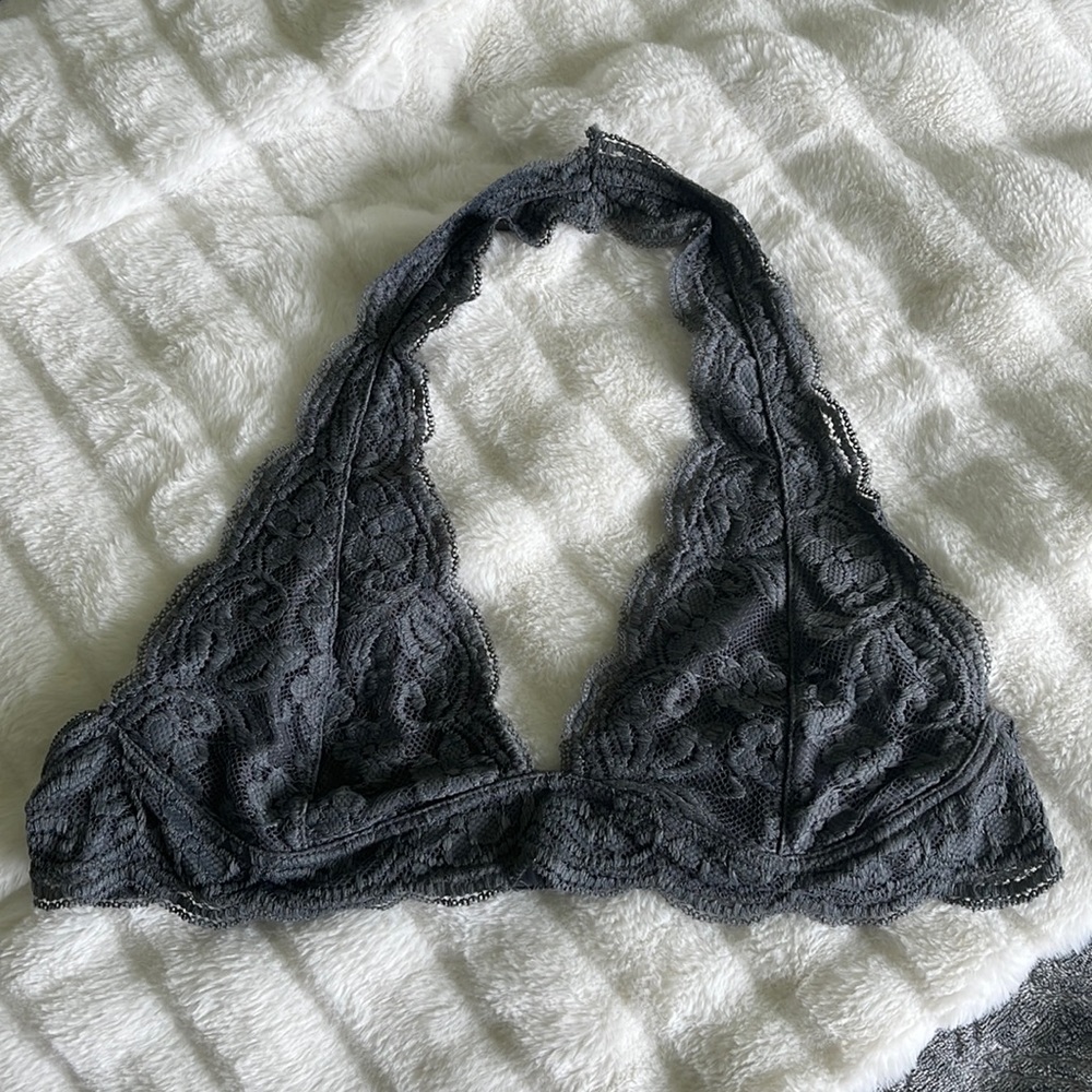 gray bralette